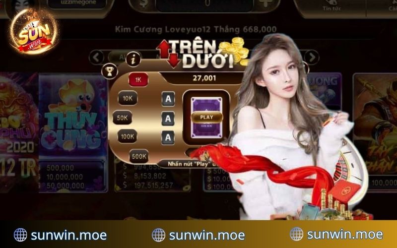 Cá cược cùng sole trong game Trên Dưới cùng nhà cái SUNWIN