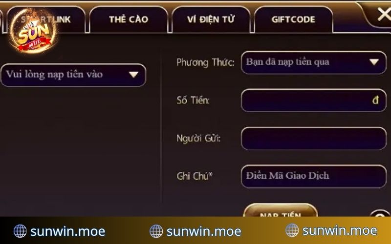 Tại sao phải nạp tiền SUNWIN?